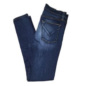 Hudson Ciara High Rise Super Skinny Exposed Button Fly Jeans Size 27
